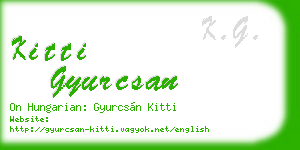 kitti gyurcsan business card